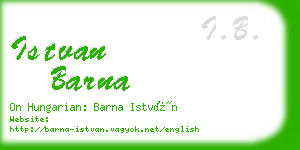 istvan barna business card